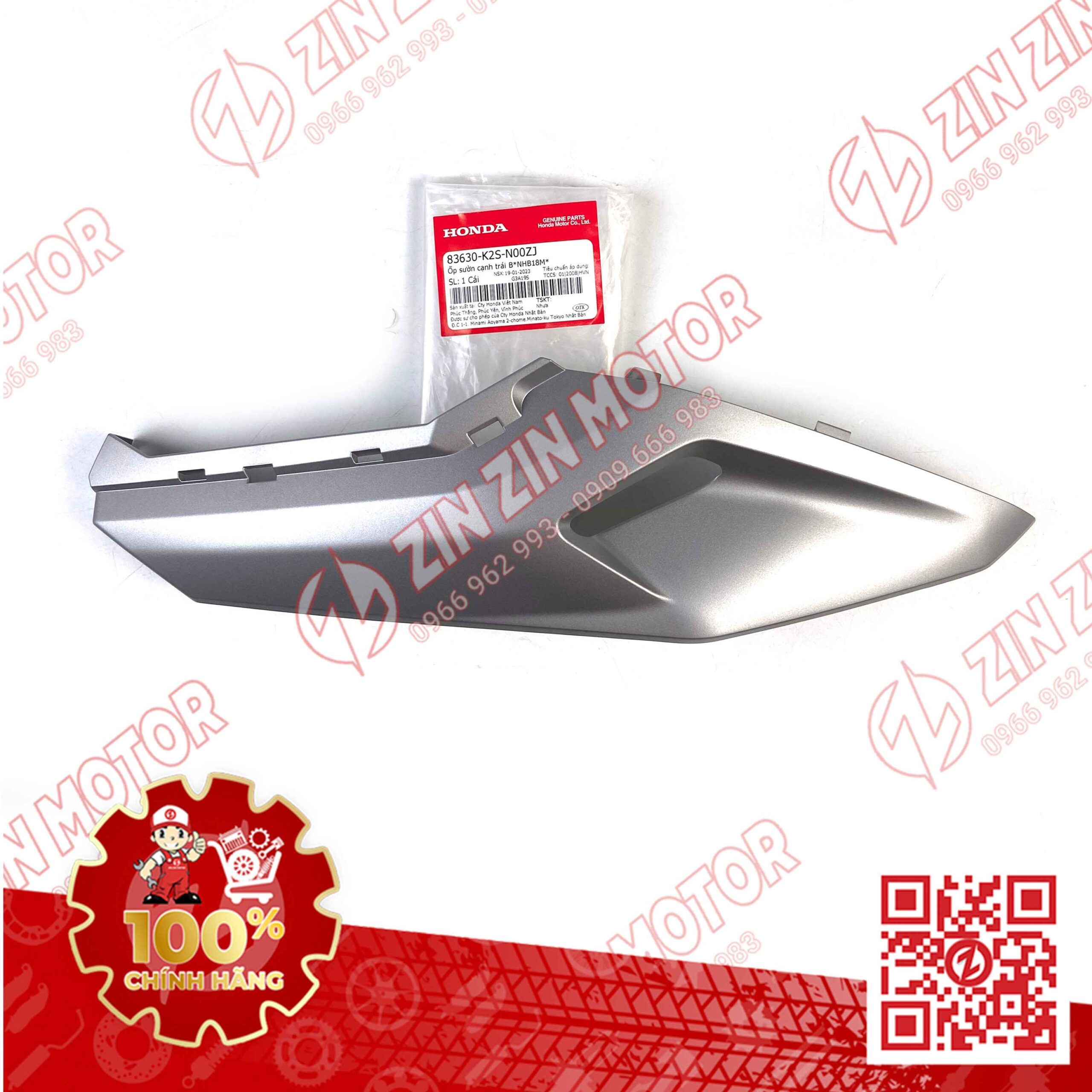 Nhựa Nhám Ốp Gác Chân, Ốp Thông Gió Vario 160, Click 160 Trái Xám
