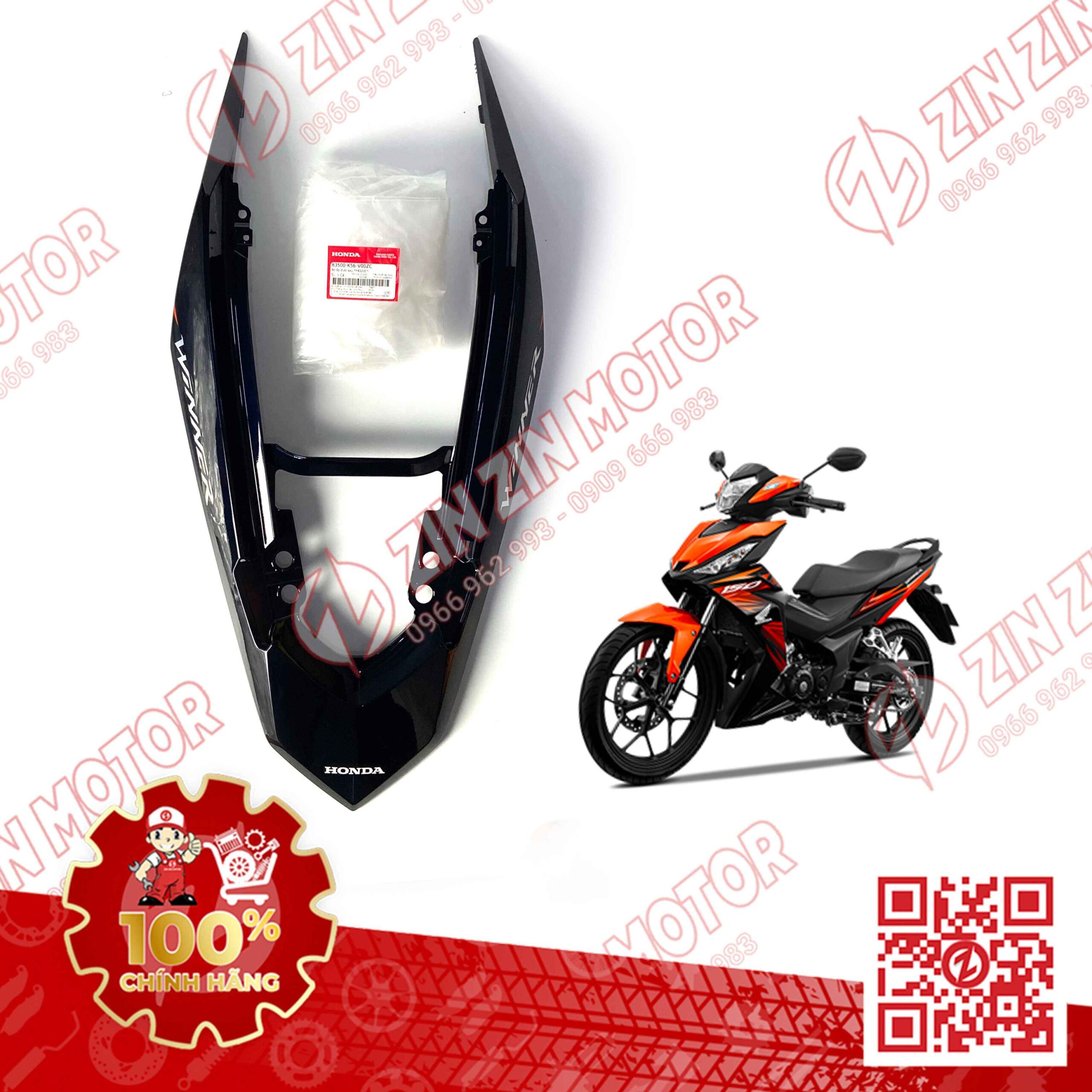 Ốp Đuôi Sau, Ốp Sườn Winner V1 Đen 2017