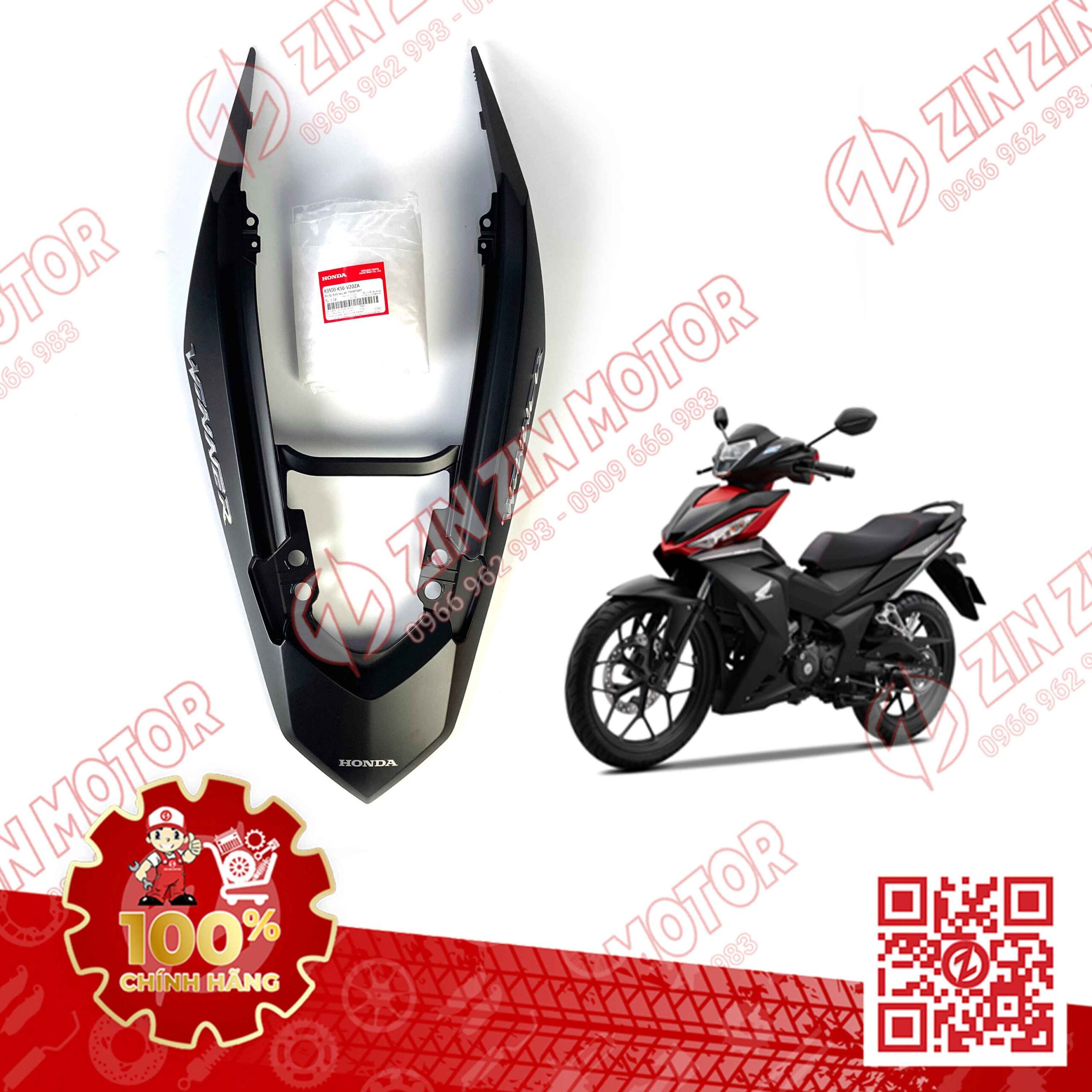 Ốp Đuôi Sau, Ốp Sườn Winner V1 Đen Nhám 2016