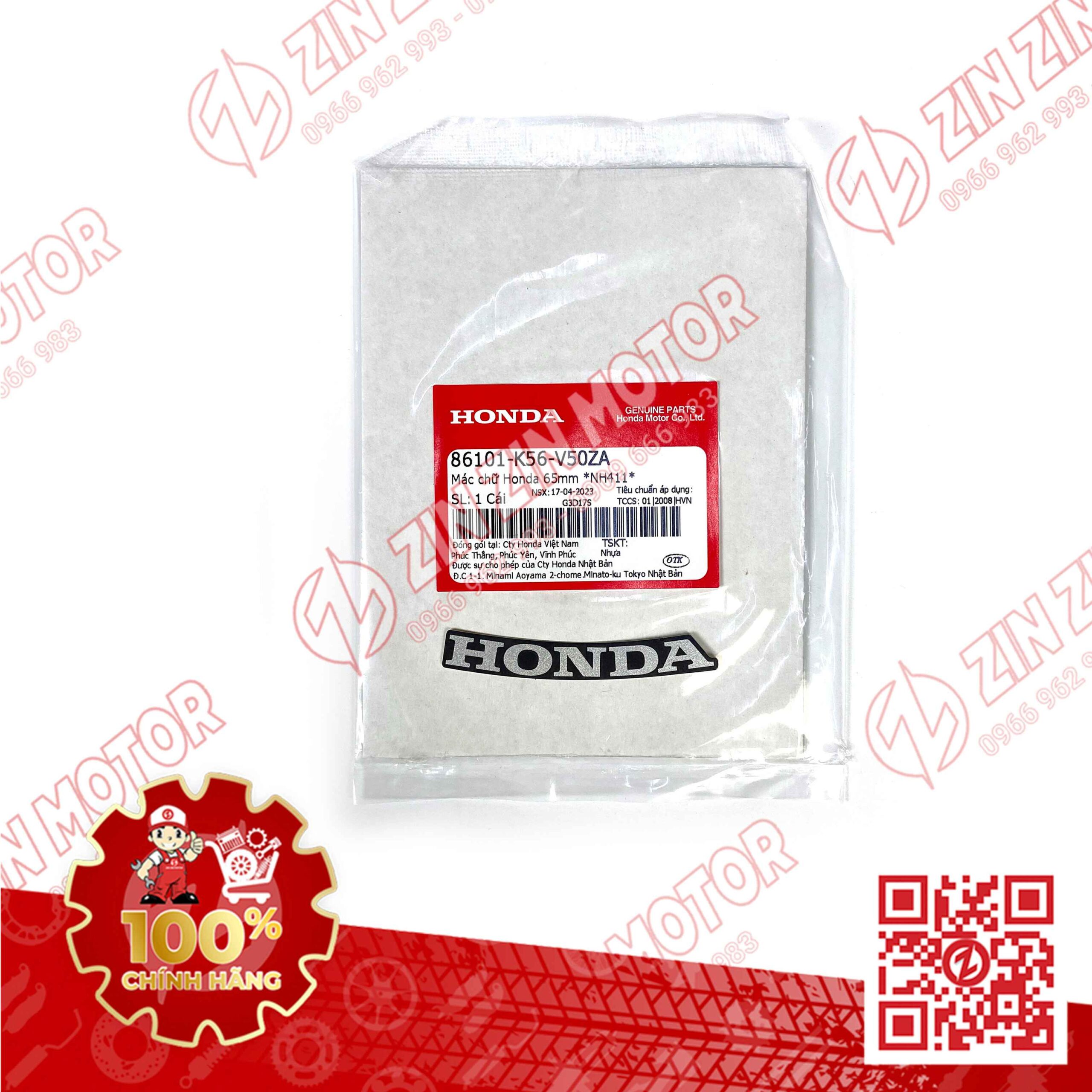 Tem Honda Mặt Nạ Trước Winner X V3 2022+, Winner X V2 2019+, Winner X V4 2024 RS150 V3 Type1