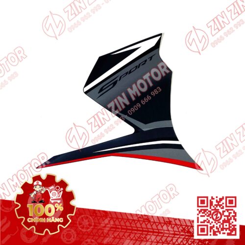 Alternative view of Tem Cánh Yếm Trước Winner X V3 2022+ Phải Miếng Lớn Đen Phiên Bản Tiêu Chuẩn