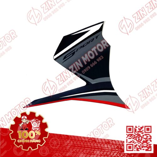 Alternative view of Tem Cánh Yếm Trước Winner X V3 2022+ Phải Miếng Lớn Đen Phiên Bản Tiêu Chuẩn