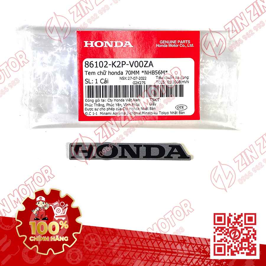 Tem Honda Mu Rùa Winner X V2 2019+ 70mm NHB25B, NHB25H