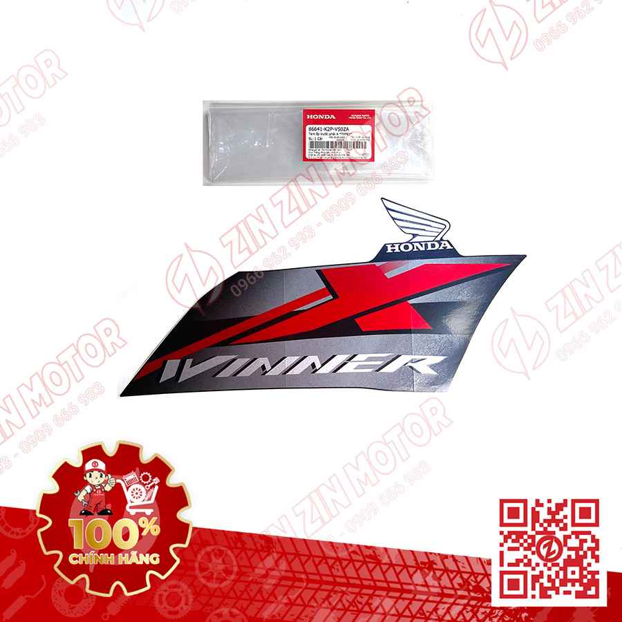 Tem Cánh Yếm Winner X V2 2019+ Phải Miếng Lớn Đen Đỏ Xám 2021 Phiên Bản Giới Hạn