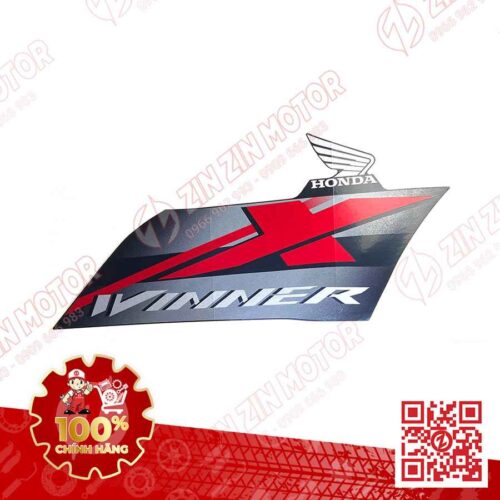 Alternative view of Tem Cánh Yếm Winner X V2 2019+ Phải Miếng Lớn Đen Đỏ Xám 2021 Phiên Bản Giới Hạn