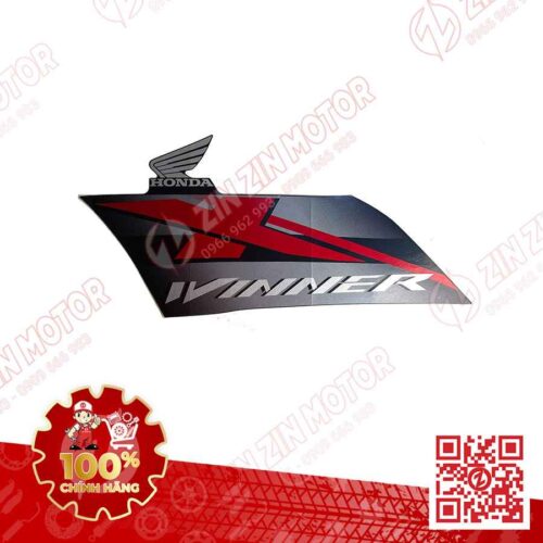 Alternative view of Tem Cánh Yếm Winner X V2 2019+ Trái Miếng Lớn Đen Đỏ Xám 2021 Phiên Bản Giới Hạn