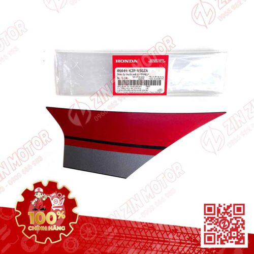 Alternative view of Tem Cánh Yếm Winner X V2 2019+ Trái Miếng Nhỏ Đen Đỏ Xám 2021 Phiên Bản Giới Hạn