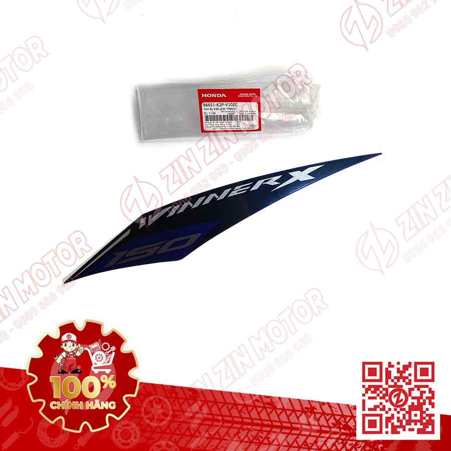 Tem Bụng Sau Winner X V2 2019+ Trái Xanh Đen 2020 Phiên Bản Thể Thao