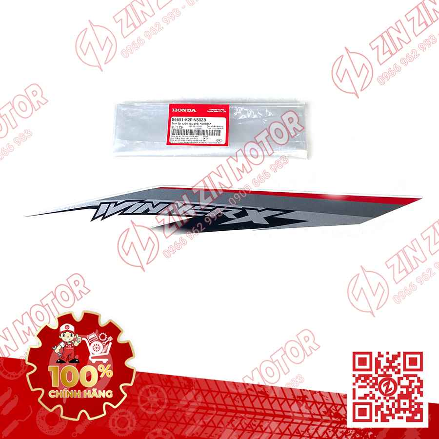 Tem Bụng Sau Winner X V3 2022+ Phải Trắng Đen 2022 Phiên Bản Tiêu Chuẩn