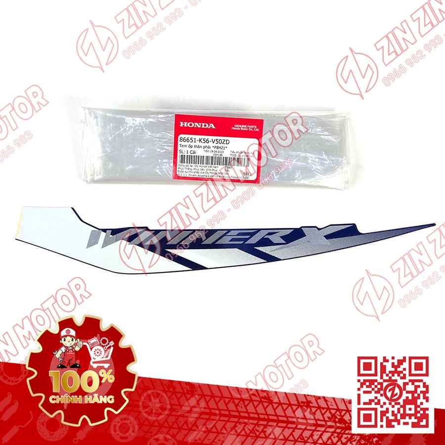 Tem Bụng Sau Winner X V2 2019+ Phải Xanh Bạc Đen 2019 Phiên Bản Thể Thao