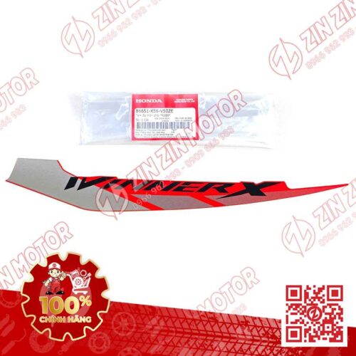 Alternative view of Tem Bụng Sau Winner X V2 2019+ Phải Đỏ Bạc Đen 2019 Phiên Bản Thể Thao