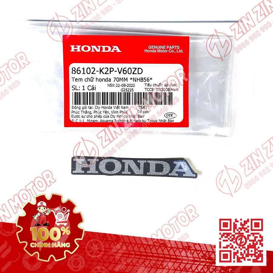 Tem Honda Mu Rùa Winner X V3 2022+, WINNER X V4 2024 70mm NHB56