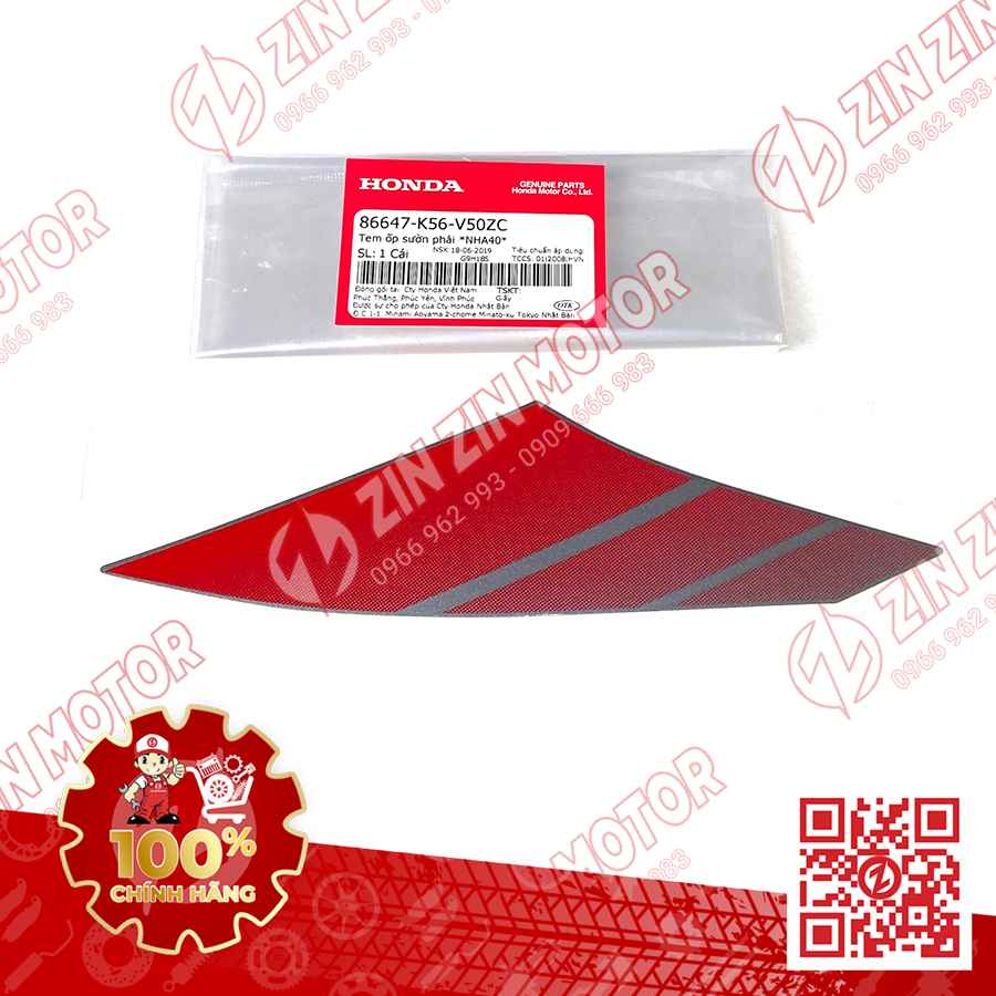 Tem Lườn Giữa Winner X V2 2019+ Phải Bạc Đỏ Đen 2019 Phiên Bản Thể Thao