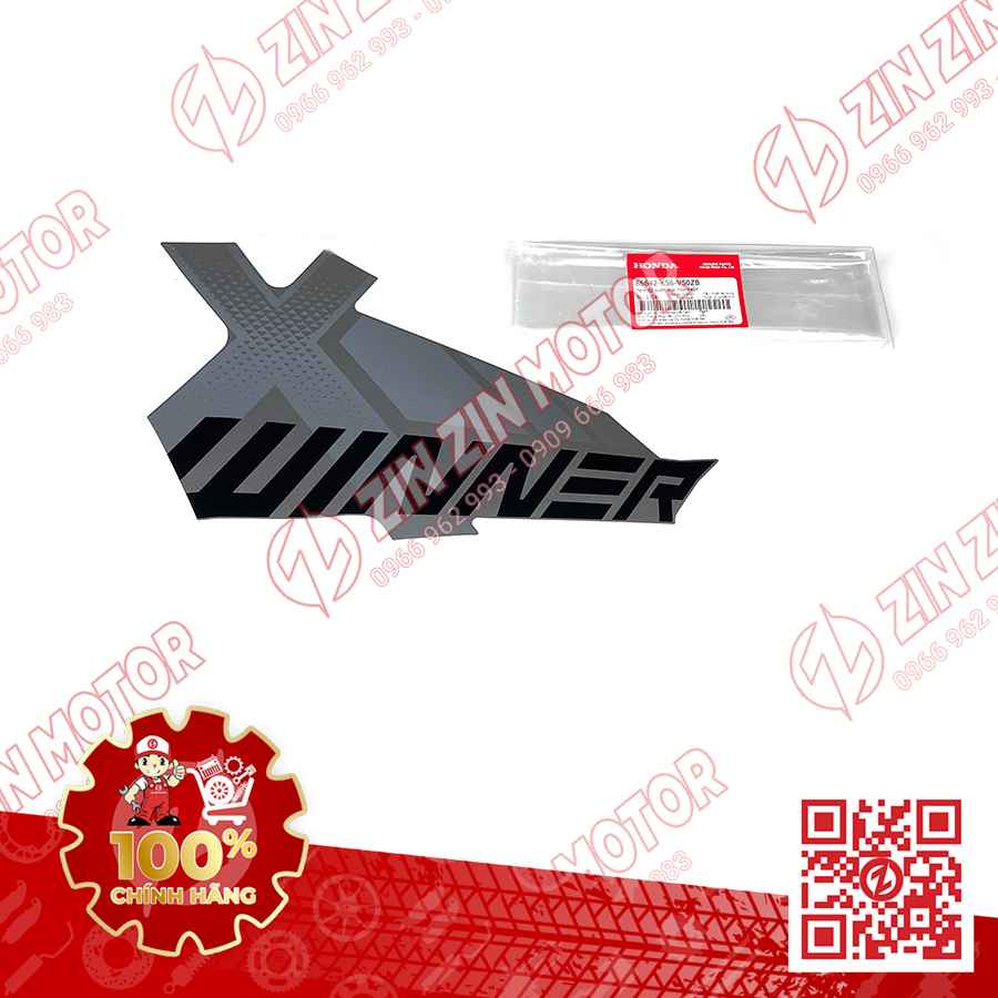 Tem Cánh Yếm Winner X V2 2019+ Trái Miếng Lớn Bạc Đỏ Đen 2019 Phiên Bản Thể Thao