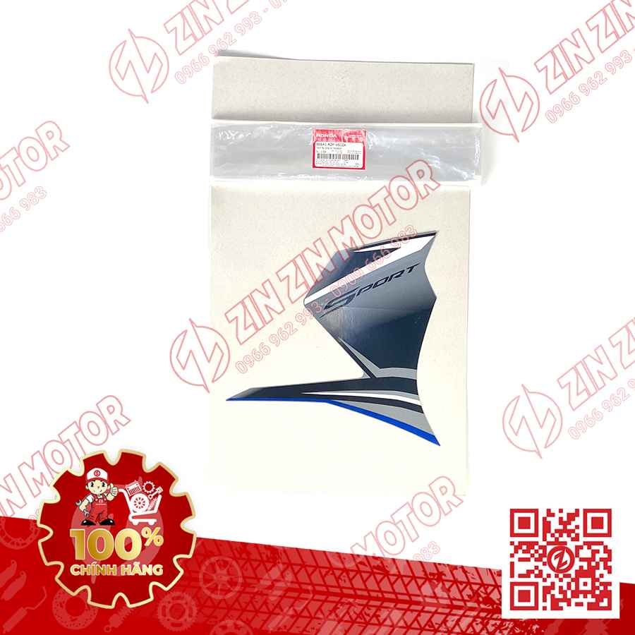 Tem Cánh Yếm Trước Winner X V3 2022+ Phải Miếng Lớn Đen Bạc Phiên Bản Tiêu Chuẩn