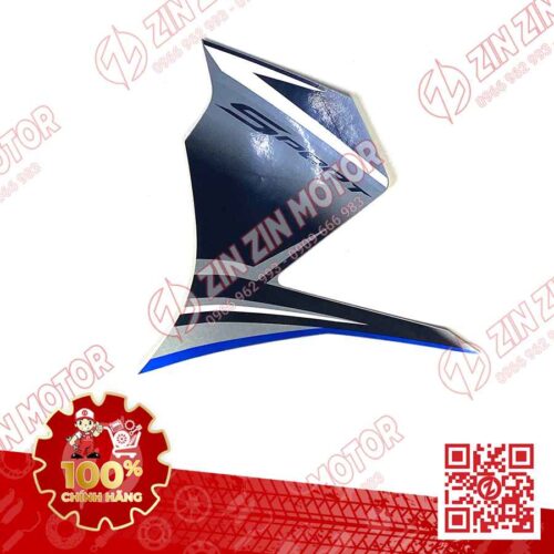 Alternative view of Tem Cánh Yếm Trước Winner X V3 2022+ Trái Miếng Lớn Đen Bạc Phiên Bản Tiêu Chuẩn