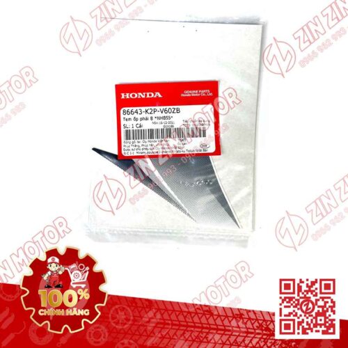 Alternative view of Tem Cánh Yếm Trước Winner X V3 2022+ Phải Miếng Nhỏ Trắng Đen Phiên Bản Tiêu Chuẩn
