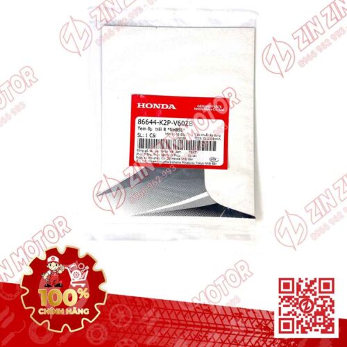 Alternative view of Tem Cánh Yếm Trước Winner X V3 2022+ Trái Miếng Nhỏ Trắng Đen Phiên Bản Tiêu Chuẩn