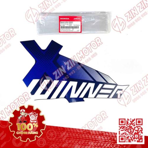 Tem Cánh Yếm Winner X V2 2019+ Trái Miếng Lớn Xanh Bạc Đen 2019 Phiên Bản Thể Thao