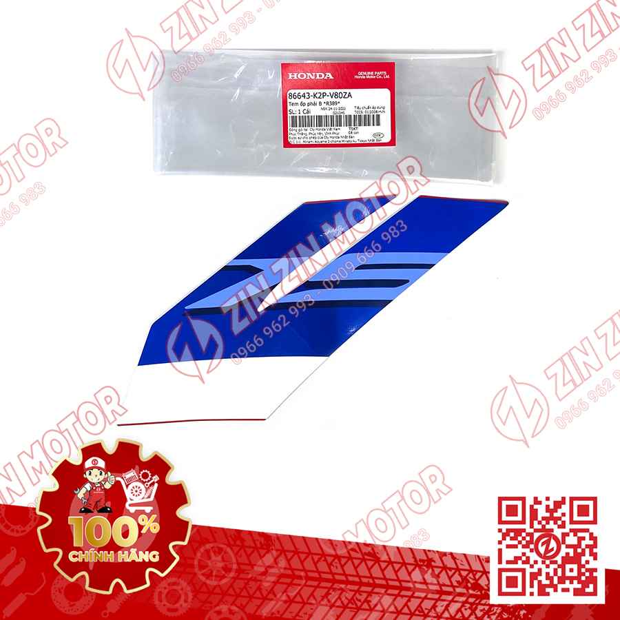 Tem Cánh Yếm Trước Winner X V3 2022+ Trái Miếng Nhỏ Đỏ Đen HRC 2022 Phiên Bản Thể Thao