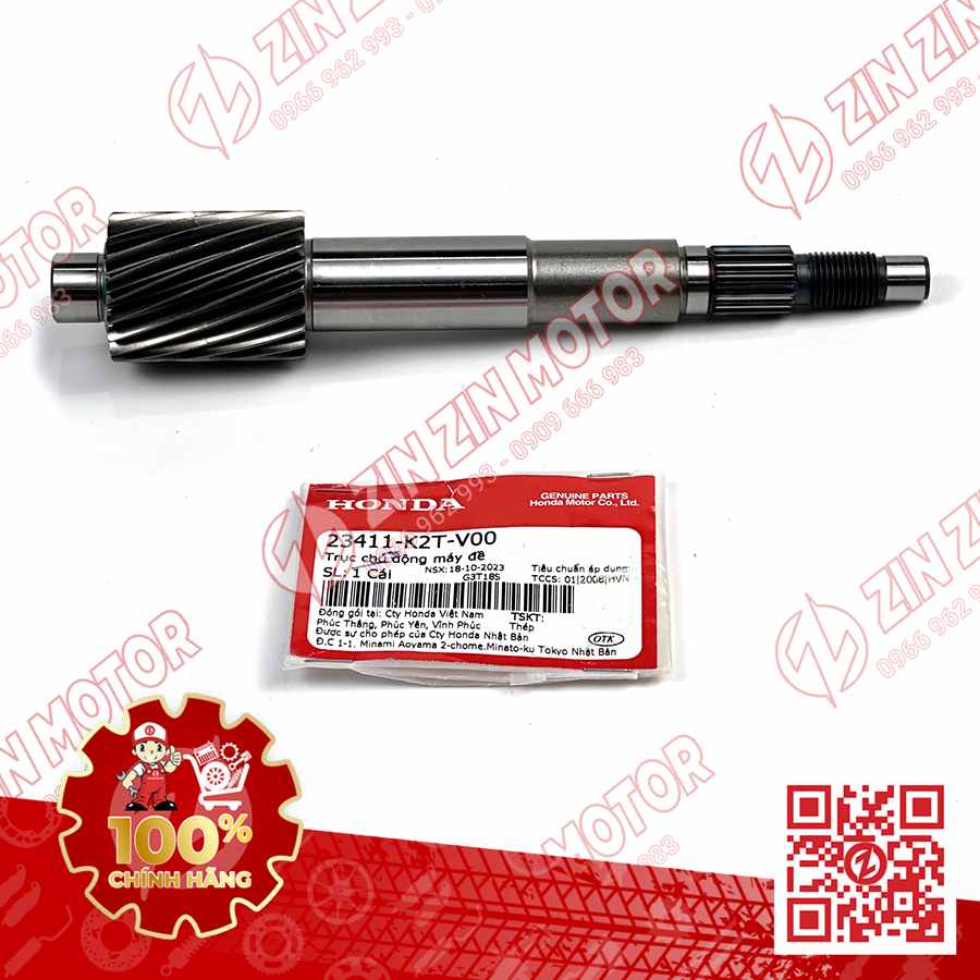 Trục Sơ Cấp Hộp Số (Cốt Láp) Xe Lead 125 2022 2023+ Chính Hãng Honda