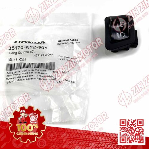 Alternative view of Nút Công Tắc Pha Cốt Xe AirBlade 2020+, SH Mode 2014+, Lead 125 2022 2023+ (Phiên Bản Tiêu Chuẩn)  , WAVE RSX 2019 2020 2021 2022 2023 , WAVE ALPHA 2017 - 2020, WAVE BLADE 110 35170KYZ901 CHÍNH HÃNG