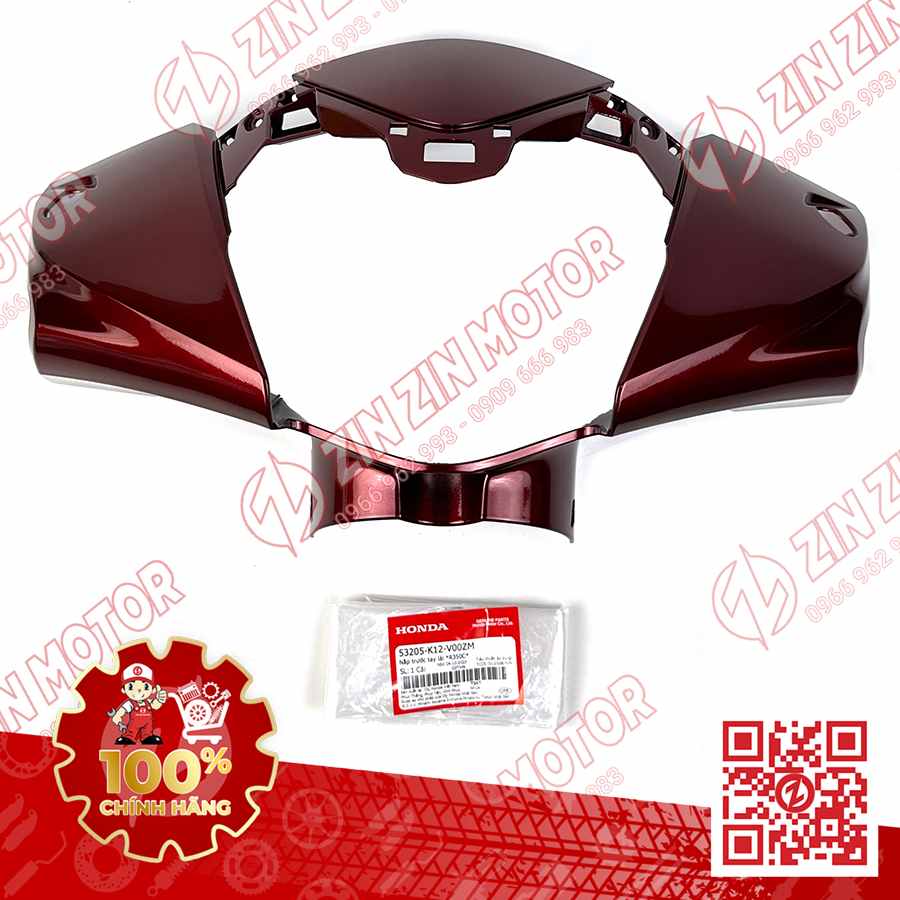 Nắp Trước Tay Lái, Ốp Đầu Trước Đỏ Đô Xe Lead 125 2022 2023+ Chính Hãng Honda