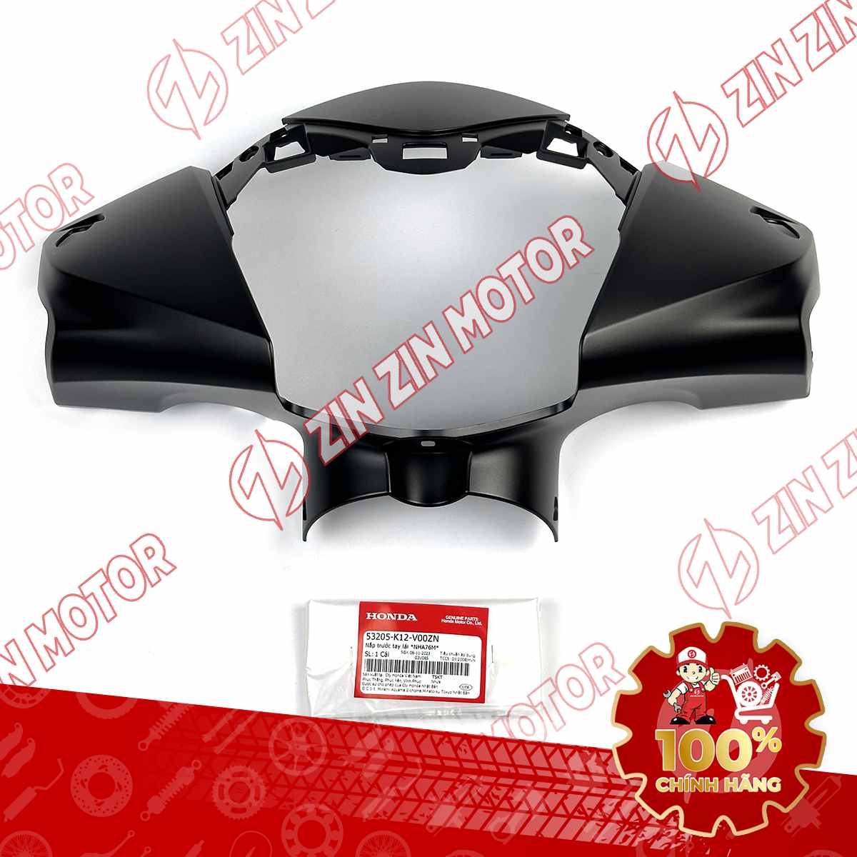 Nắp Trước Tay Lái, Ốp Đầu Trước Đen Nhám Xe Lead 125 2022 2023+ Chính Hãng Honda