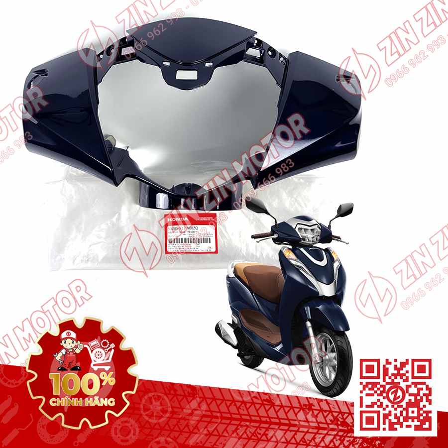 Nắp Trước Tay Lái, Ốp Đầu Trước Xanh Xe Lead 125 2022 2023+ Chính Hãng Honda