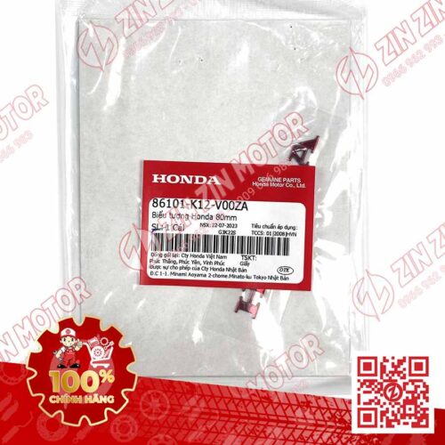 Alternative view of Tem Chữ Nổi Honda 80mm Trắng Crom Xe Lead 125 Chính Hãng Honda