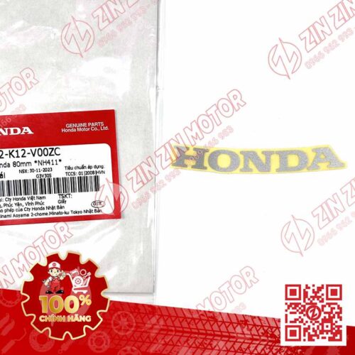 Tem Chữ Honda Cong 80mm Xám Xe Lead 125 2022 2023+ Chính Hãng Honda