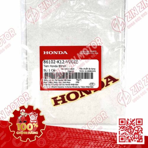 Alternative view of Tem Chữ Honda Cong 80mm Đỏ Xe Lead 125 2022 2023+ Chính Hãng Honda