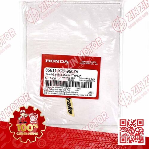 Alternative view of Tem Chữ Combi Brake Đen Nền Xám Xe lead 125 (Bạc Nhám Phiên Bản Đặc Biệt) 2017+ 2022+ Chính Hãng Honda