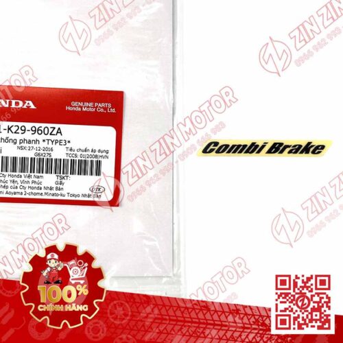 Tem Chữ Combi Brake Đen Nền Xám Xe lead 125 (Bạc Nhám Phiên Bản Đặc Biệt) 2017+ 2022+ Chính Hãng Honda