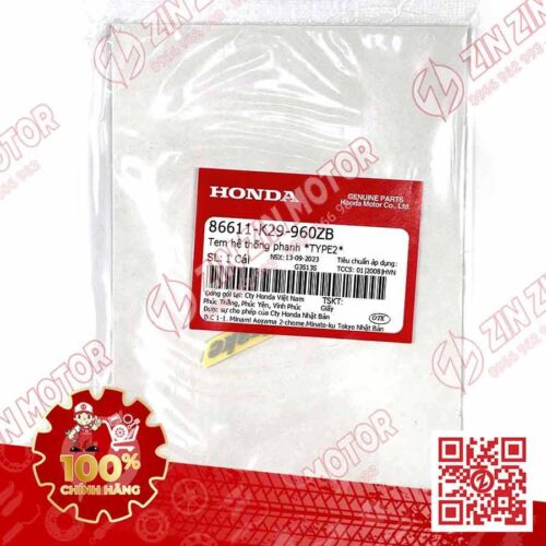 Alternative view of Tem Chữ Combi Brake Trắng Xe lead 125 (Đỏ Đô, Xanh Phiên Bản Cao Cấp, Đỏ Đô Bản Tiêu Chuẩn) 2017+ 2022+ Chính Hãng Honda