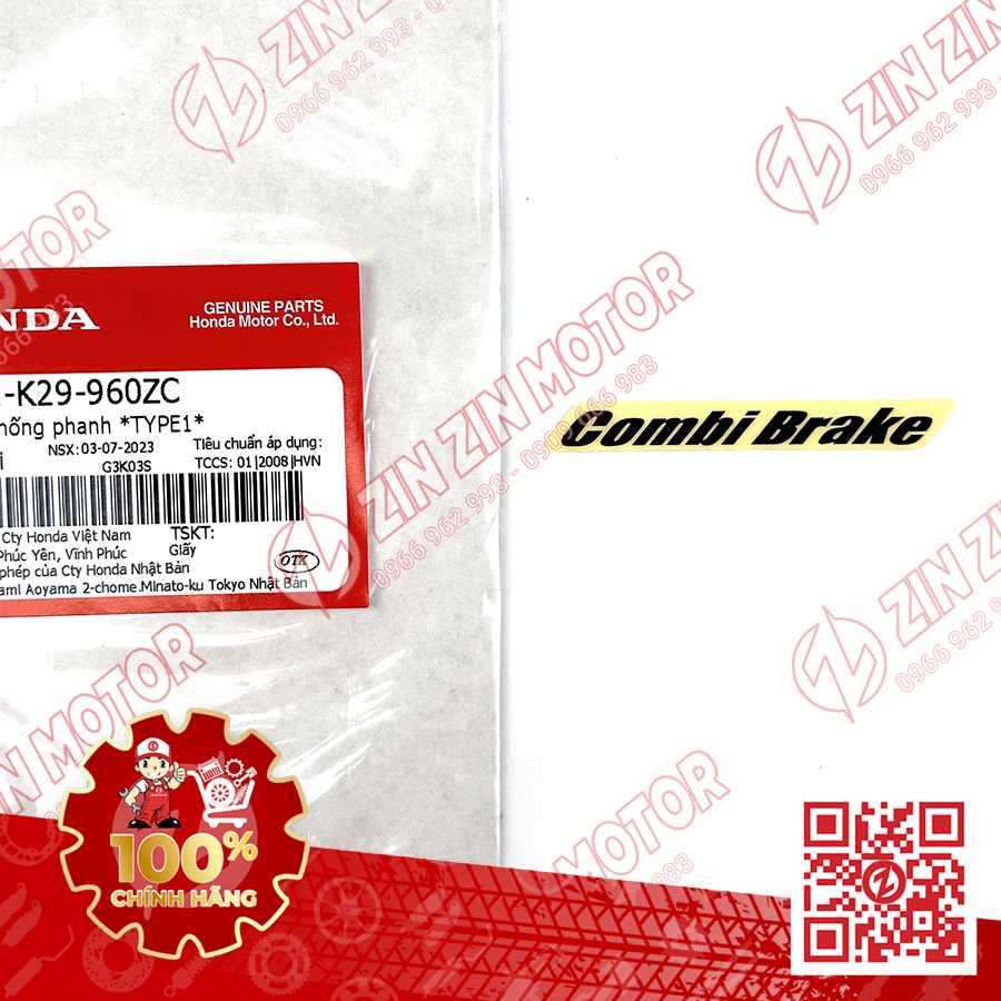Tem Chữ Combi Brake Đen Xe lead 125 ( Trắng, Xám kem Phiên Bản Cao Cấp, Trắng Bản Tiêu Chuẩn) 2017+ 2022+ Chính Hãng Honda