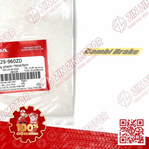 Tem Chữ Combi Brake Trắng Nền Đen Xe lead 125 (Đen Nhám Phiên Bản Đặc Biệt) 2017+ 2022+ Chính Hãng Honda