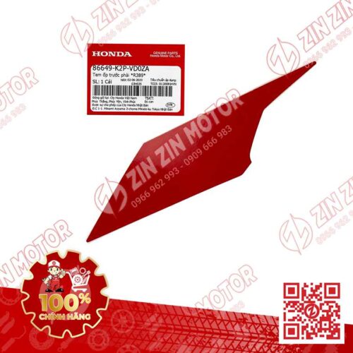 Alternative view of Tem Mặt Nạ Trước Winner X V3 2022+ Phải Miếng Dưới Đỏ Trắng Đen HRC 2023 Phiên Bản Thể Thao