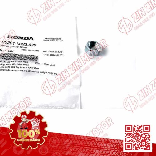 Alternative view of Đai Ốc Gương Honda 10mm Vario 160, Vario 150/125 2015 - 2023+, AB 160, Air Blade 150/125,FUTURE 125 FI,FUTURE LED, SH 2017 - 2023, Vision 2014 - 2026+, Lead 2014 - 2023+ PCX 150, Scoopy, BeAT , WAVE RSX 2019 2020 2021 2022 2023 , WAVE ALPHA 2017 - 2023 2024 - 2025, WAVE BLADE 110 90201MW3620 CHÍNH HÃNG