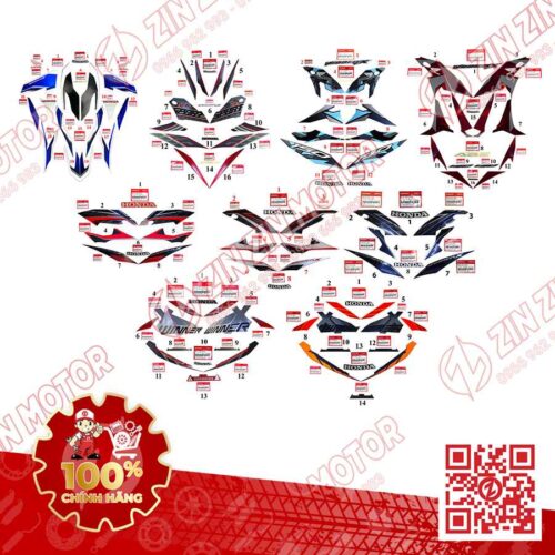 Full Tem Winner X V2 2019 2020 2021 Zin Đủ Màu Các Đời Chính Hãng Honda