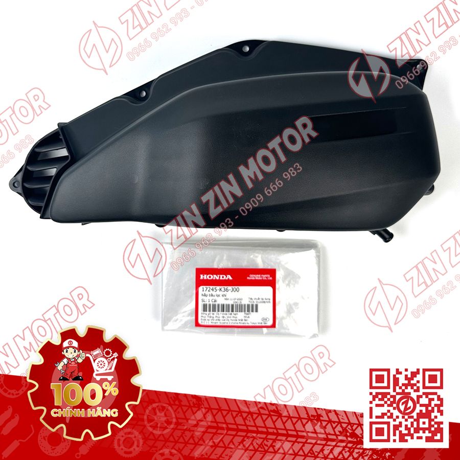 Nắp Pô E, Ốp Lọc Gió AB 150 2020, AirBlade 125 2016 2017 2018 2019 2020 2021 17245K36J00 Chính Hãng Honda