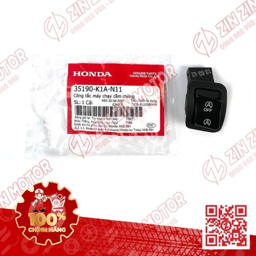 Công Tắc Tắt Máy Tạm Thời, Nút Idling Stop Xe AB 2022 - 2026, AirBlade 160/125 , Lead 2022, SH Mode 2020, Vision 2022 2026 , SH125/160 2026 35190K1AN11 Chính Hãng Honda