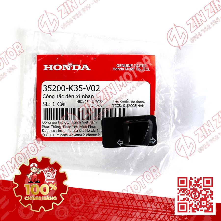 Nút Công Tắc Đèn Xi Nhan Winner X V3 2022 2023+, Winner X V2 2019 2020 2021 35200K35V02 Chính Hãng Honda