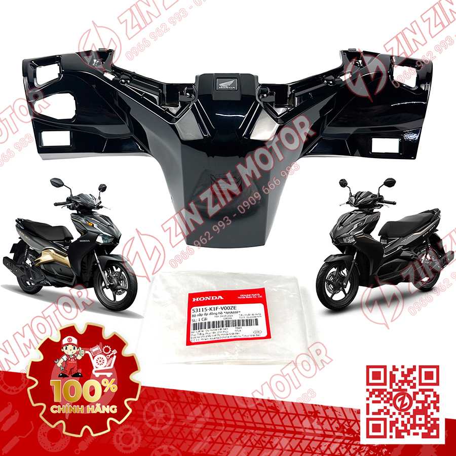 Bợ Cổ Sau, Nắp Sau Tay Lái AB 2020 2021, AirBlade 125 Đen NHA69P 53115K1FV00ZE Chính Hãng Honda