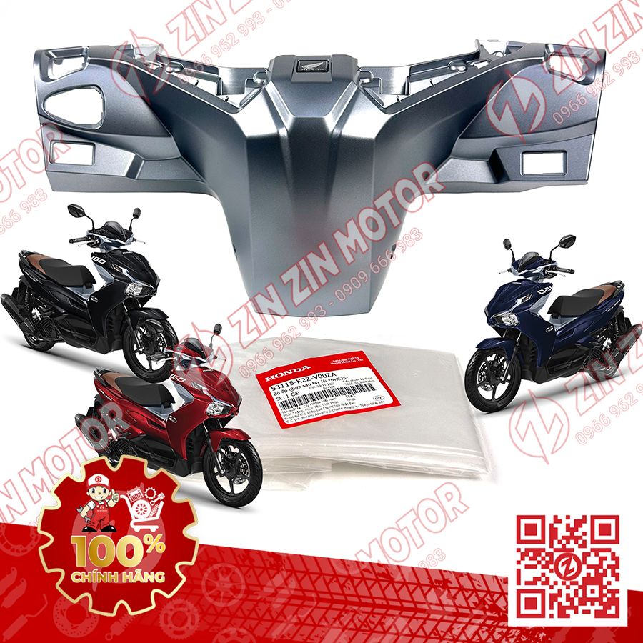 Bợ Cổ Sau, Nắp Sau Tay Lái AB Air Blade 2022+, AirBlade 160 Bạc NHC35M 53115K2ZV00ZA Chính Hãng Honda