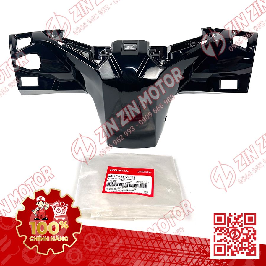 Bợ Cổ Sau, Nắp Sau Tay Lái AB Air Blade 2022+, AirBlade 125 , AB 2025 Đen Ánh Xanh NHB25M 53115K2ZV00ZB Chính Hãng Honda