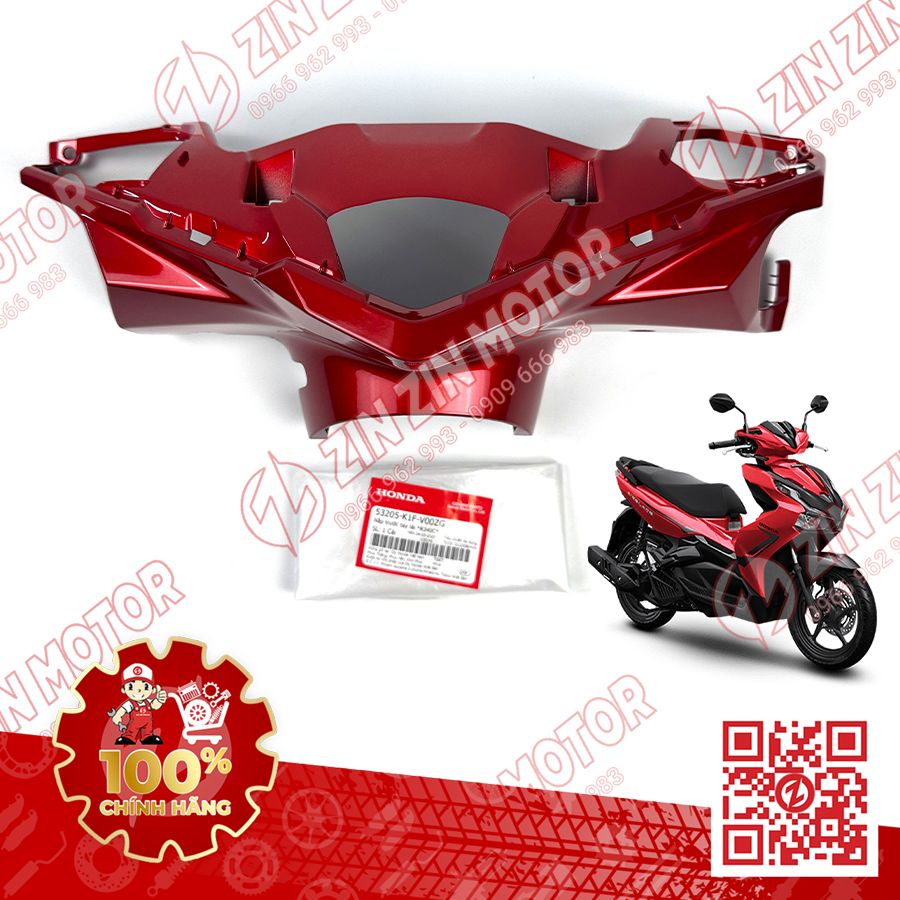 Bợ Cổ Trước, Nắp Trước Tay Lái AB 2020 2021, AirBlade 125 Đỏ R340C 53205K1FV00ZG Chính Hãng Honda