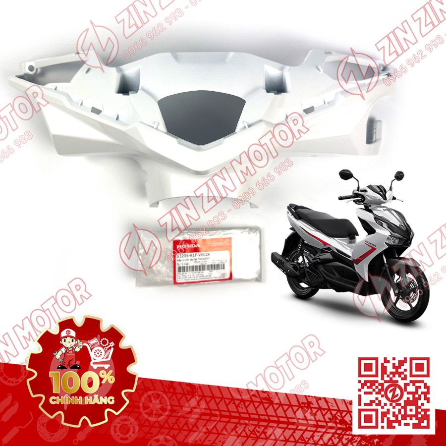 Bợ Cổ Trước, Nắp Trước Tay Lái AB 2020 2021, AirBlade 125 Trắng NHB35P 53205K1FV00ZK Chính Hãng Honda