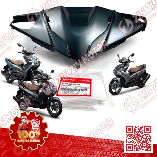Trang Trí Nắp Tay Lái, Ốp Đầu AB 2020 - 2023+, AirBlade 160, Air Blade 150, AB 2025 Xanh Xám NHC34M 53207K1FV00ZD Chính Hãng Honda