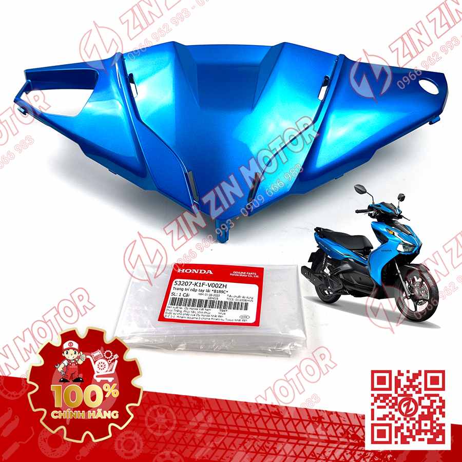 Trang Trí Nắp Tay Lái, Ốp Đầu AB Air Balde 2020+, AirBlade 125 Xanh B189C 53207K1FV00ZH Chính Hãng Honda